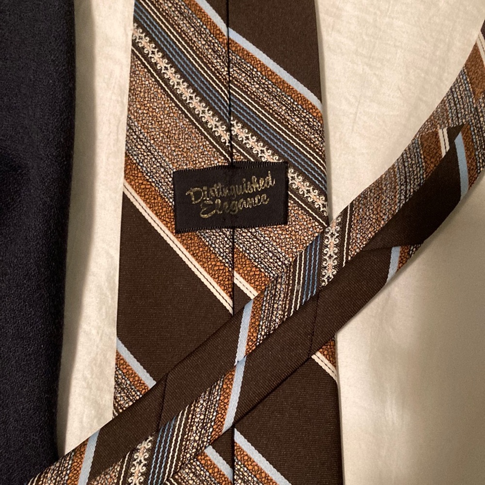 Brown Striped Men's Tie